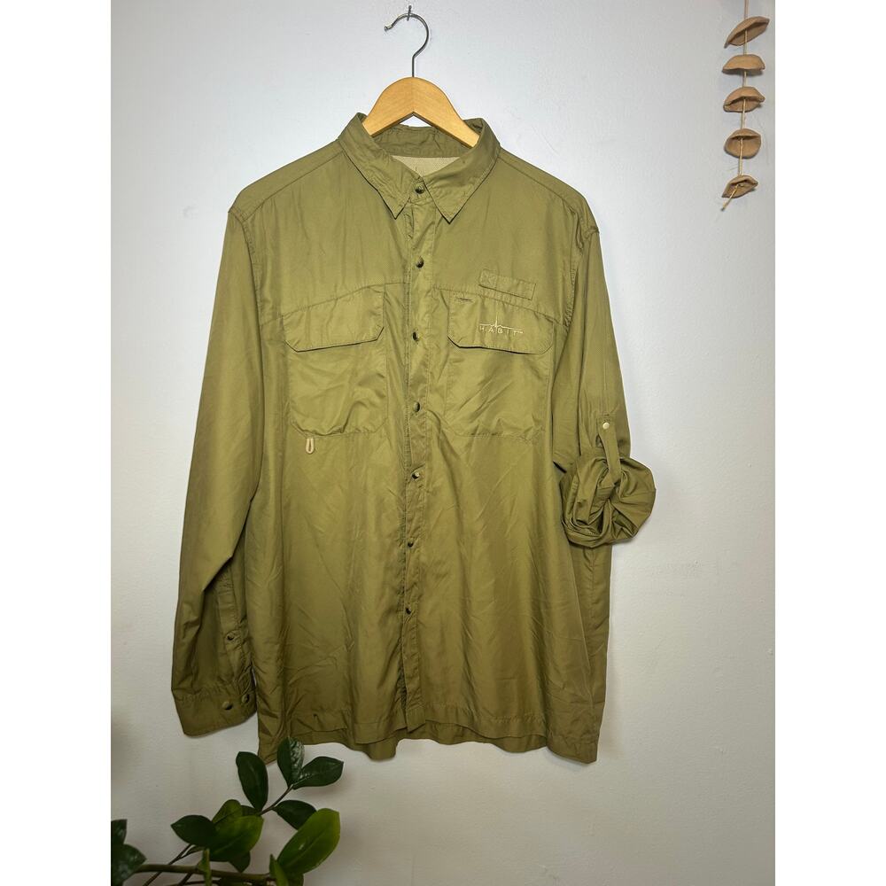 Khaki Habit Solar Factor Button Down Fishing Performance Shirt - (Men's L)
